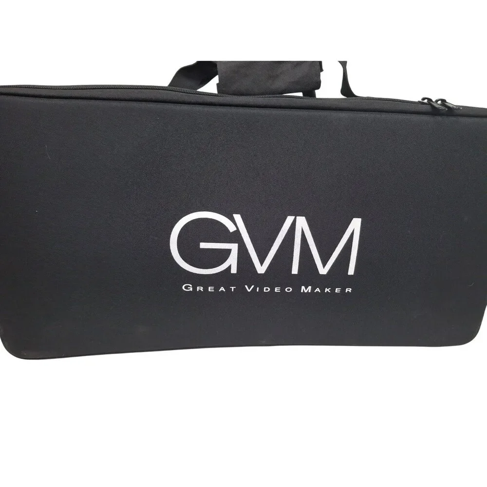 3 Light Stands Great Video Maker GVM-800D-11 Cords Carrying Case Great Condition